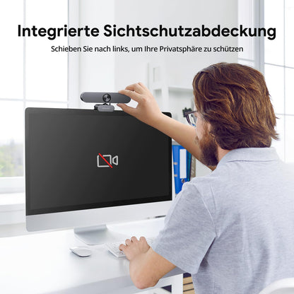 DEPSTECH DW50 Pro 4K UHD Webcam mit Mikrofon, Autofokus