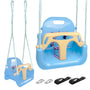 KINSPORY Kinderschaukel 3 in 1 Babyschaukel mitwachsend Hellblau mit Sicherheitsgurt und T-Griff