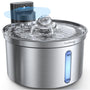 FEELNEEDY FN-W19 Katzenbrunnen Edelstahl kabellos mit Sensor 3,5 L, Trinkbrunnen für Katzen und Hunde