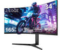 Z-Edge 34 Zoll Ultrawide Curved Gaming Monitor 165Hz WQHD. Der gebogene Monitor bietet immersives Gaming.