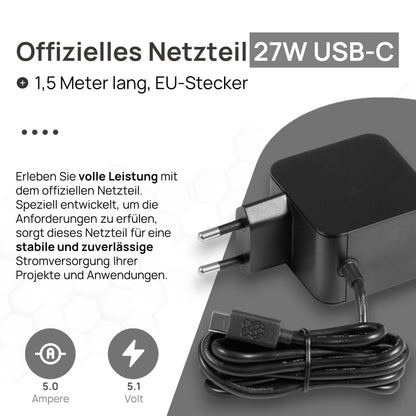 Raspberry Pi 5 16GB RAM PCIe NVMe Set - 64GB Edition