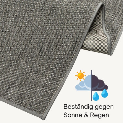 the carpet Mistra Outdoor Teppich, Anthrazit, 240 x 340 cm