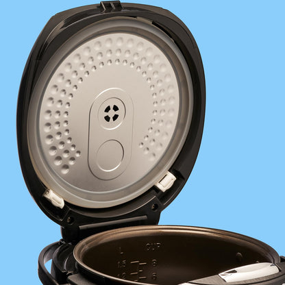 REISHUNGER Starter Set Digital-Reiskocher & Dampfgarer Schwarz mit Reis