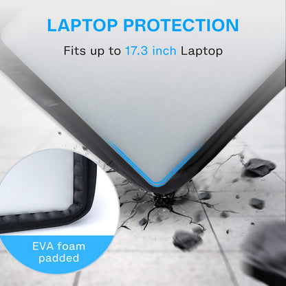 bagsmart Laptoptasche 17,3 Zoll, erweiterbare Aktentasche, schwarz