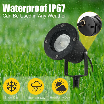 OMSEN Gartenstrahler Erdspiess – GU10 Warmweiss IP67 4er Set