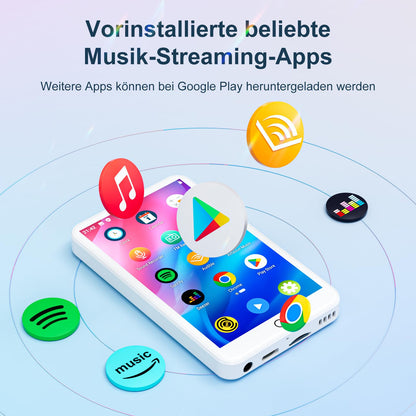 MECHEN H1 Pro MP3-Player mit Android 9.0, Bluetooth & WLAN, weiss
