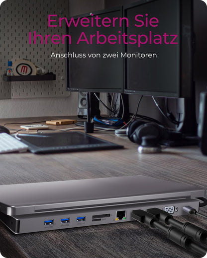 ICY BOX IB-DK2106a-CPD USB-C Docking Station - Dual Monitor