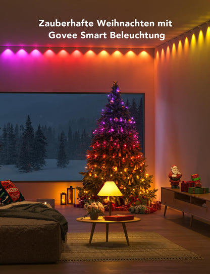 Govee smarte RGBIC WiFi Wandleuchte innen - Weiss, 3M