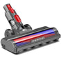FEVORCS Ersatz-Bodendüse mit Softwalze für Dyson V7 V8 V10 V11 V15, weiche Vlieswalze und Frontlichter für Hartböden