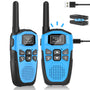 NXGKET Walkie Talkie 3er Set aufladbar mit 5 km Reichweite, Funkgeräte mit LED-Taschenlampe und LCD-Display
