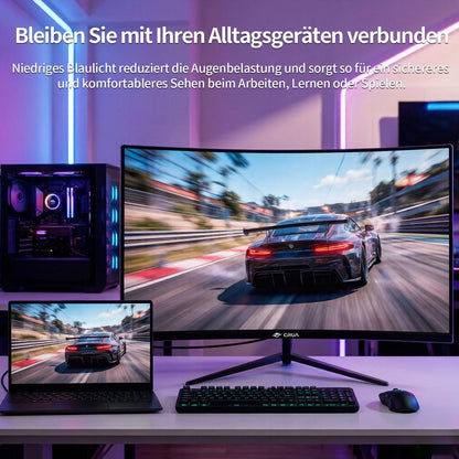 CRUA CR270QA 27 Zoll Curved Monitor Full HD 144Hz HDMI VGA
