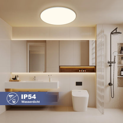 ONDTA LED Deckenleuchte Dimmbar IP54 - Rund Ø45cm