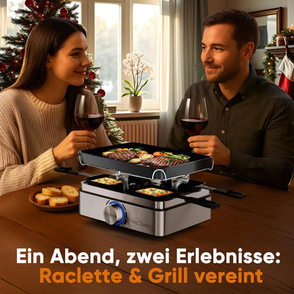 ProfiCook Raclette-Grill PC RG 1301 für 4 Personen mit Wendegussplatte