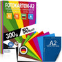 ELES VIDA Fotokarton DIN A2 bunt, 300 g/m², 50 Blatt, 10 Farben