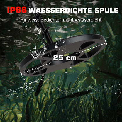 DR.ÖTEK Metalldetektor Profi Set 6 Modi Wasserdicht - Rot