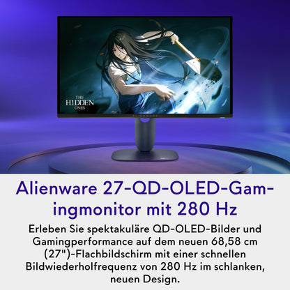 Alienware AW2725D Gaming Monitor – QHD 280Hz QD-OLED