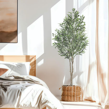 Oc'leaf Grosser Künstlicher Olivenbaum im Topf - 180cm