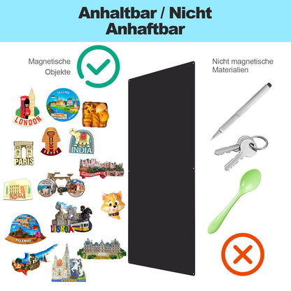 Magnettafel Schwarz 60x90cm – Magnetische Pinnwand Memoboard
