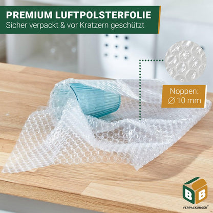 BB-Verpackungen Luftpolsterfolie 1 x 100 m, 60 my, 2-lagig, recycelbar