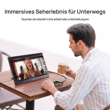 ARZOPA 16.1" Tragbarer Monitor FHD IPS – für Laptop