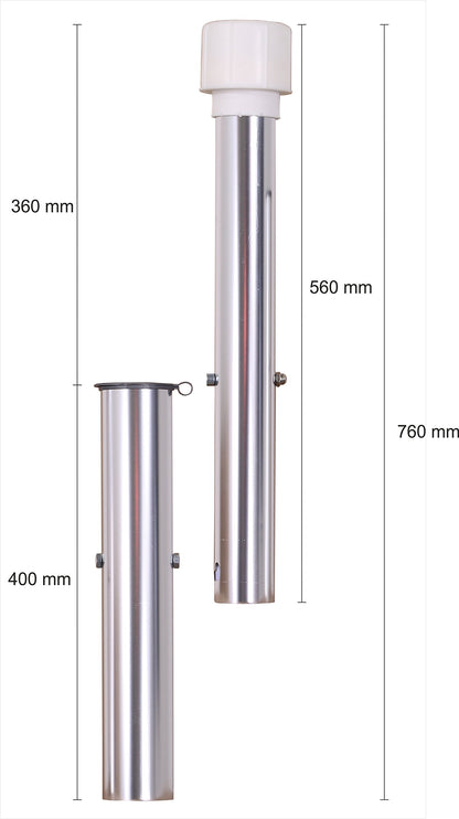 Schneider Bodenhülse 827-00 für Gartenschirme, eloxiertes Aluminium