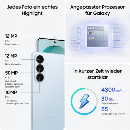 Samsung Galaxy S26 AI Smartphone, 12 GB RAM, 256 GB, Schwarz