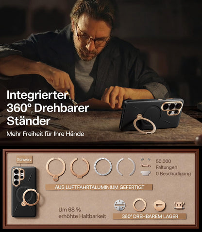 TORRAS Ostand Q3 VegSkin Hülle für Samsung Galaxy S26 Ultra, Schwarz