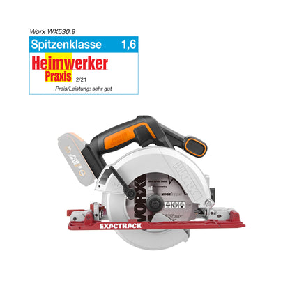 WORX WX530.9 Akku-Handkreissäge 20V – Ohne Akku und Lader
