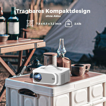 Lisowod L61Pro Mini Beamer 4K Heimkino mit Dolby Audio und WiFi 6