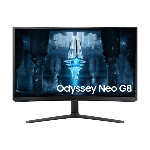 Samsung Odyssey Neo G8 S32BG850NP Gaming Monitor 32" 4K. Schwarzer, gekrümmter Display für ultrahochauflösendes Gaming.