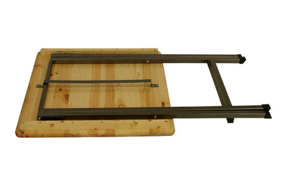 DEGAMO Stehtisch ZÜRICH 78x78cm quadratisch Stahl Holz