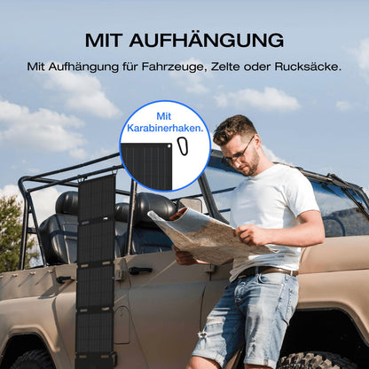 EF ECOFLOW 45W Tragbares Klappbares Solarpanel – Wetterfest IP68