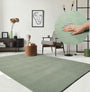 the carpet Relax Kurzflor Teppich Felloptik, Grün, 160 x 220 cm mit weichem, flauschigem Flor