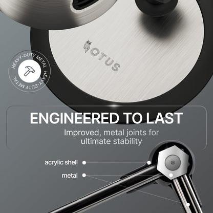 OTUS Schreibtischlampe LED dimmbar – Gestensteuerung, retro Flexarm