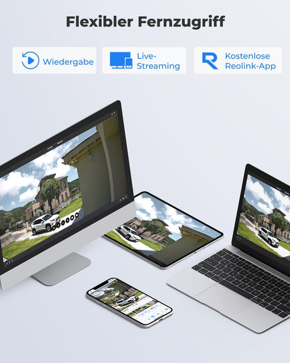 Reolink TrackMix WiFi 4K PTZ Überwachungskamera Aussen - Grau