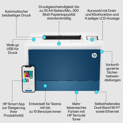 HP Color LaserJet Pro 4202dw Farblaserdrucker mit Duplex