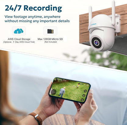 litokam Überwachungskamera Aussen WLAN 360° PTZ 4MP