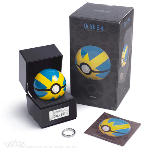 The Wand Company Original Poké Ball Replika: Eine rot-weiße, elektronische Die-Cast-Metallkugel zum Fangen und Speichern von Pokémon.