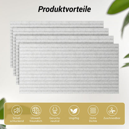 TONOR Akustikpaneele Selbstklebend 120x60cm, 4er-Pack Grau