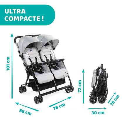 Chicco OHlalà Twin Geschwisterwagen – Kompakt & Ab Geburt