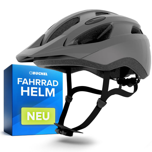Büchel Fahrradhelm In-Mould mit Cam Lock, Weiss Matt, L 58-61 cm, Belüftungsöffnungen und Kinnpolsterung