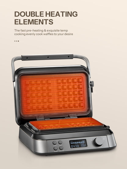 Doppelwaffeleisen Belgische Waffeln – LCD Display 1600W