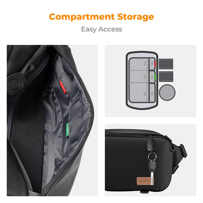 K&F CONCEPT Kameratasche Schultertasche 7L wasserdicht, schwarz