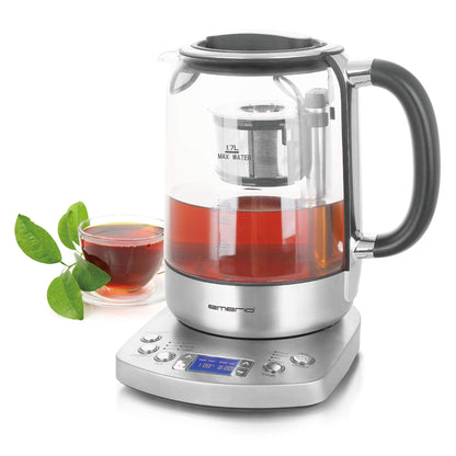 Emerio WK-122248 Glas Teekocher Wasserkocher - Schwarz/Silber