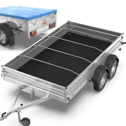 Tarpofix® Anhänger Flachplanenbügel Alu Teleskop 140-210 cm