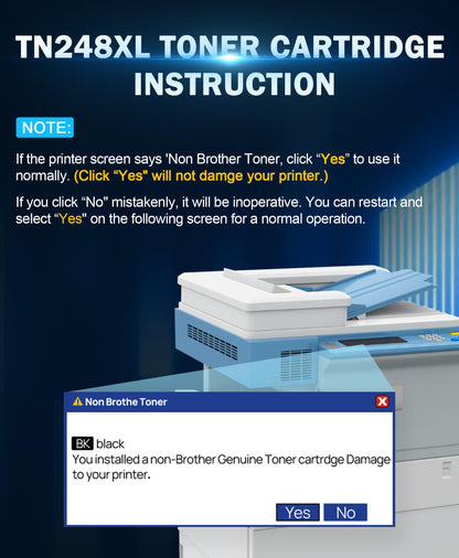 Kompatibel für Brother TN-248XL Toner 4er-Pack CMYK