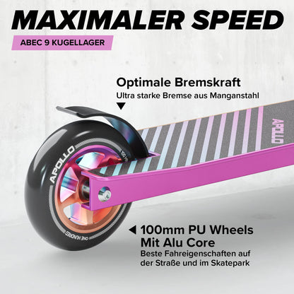 Apollo Genius Pro Stunt Scooter für Kinder ab 6 Jahren, ABEC 9