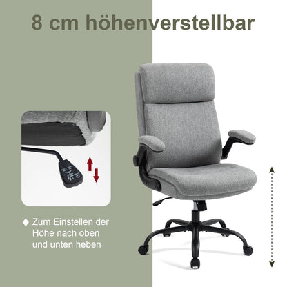 CASTLOVE Ergonomischer Bürostuhl – Stoff Grau, 150 kg