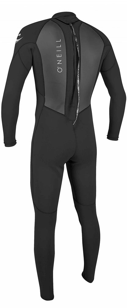 O'Neill Herren Reactor II 3/2mm Back Zip Full Wetsuit – Schwarz/Schwarz, 4XL