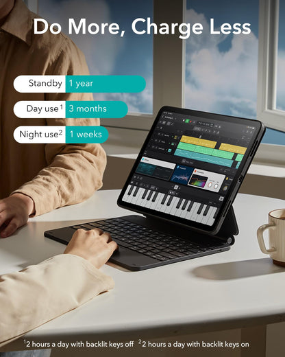 ESR iPad Air 13" M3 Tastaturhülle Rebound 360 - Schwarz